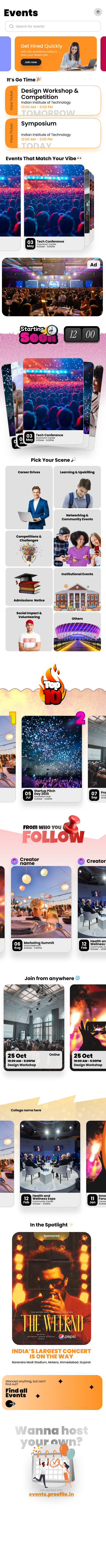 Events Page