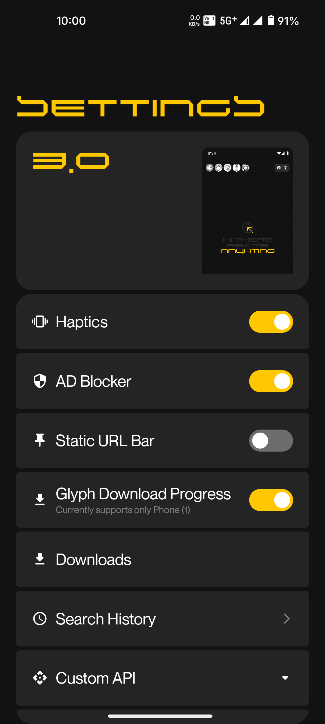 Nothing Browser | Somnath Ashwin - UI/UX Design Portfolio